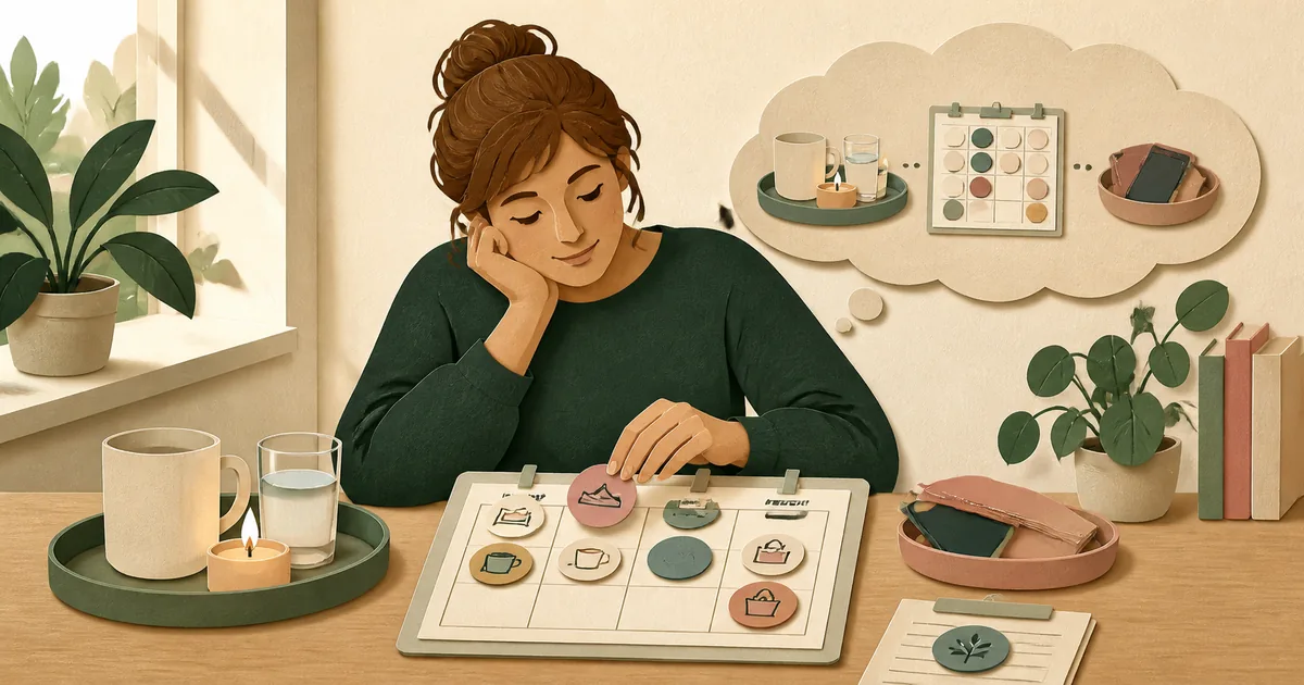 Illustration om: ADHD og struktur i hverdagen: byg rutiner, der holder — også i uge 7