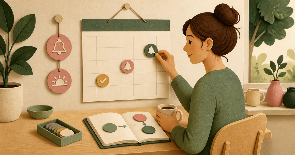 Illustration om: ADHD som voksen: glemmer du aftaler og frister? Byg systemet, der husker for dig