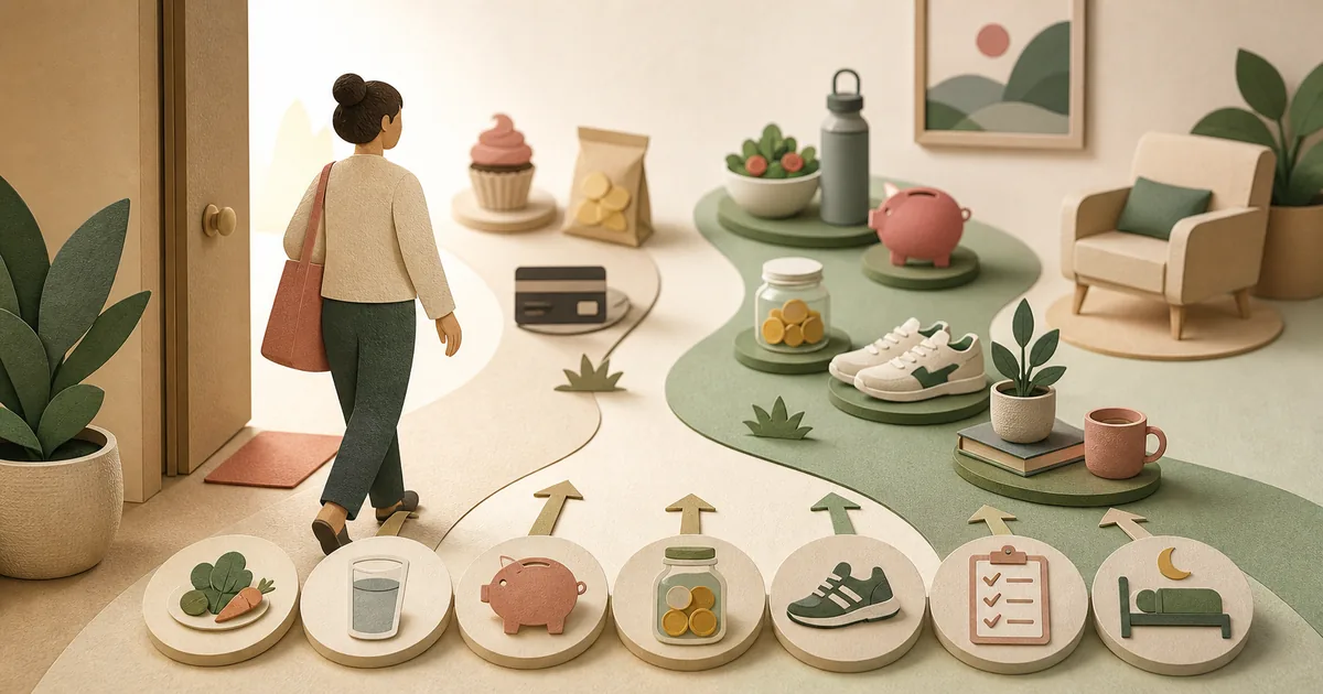 Illustration om: Nudging i hverdagen: 7 tricks til bedre automatiske valg