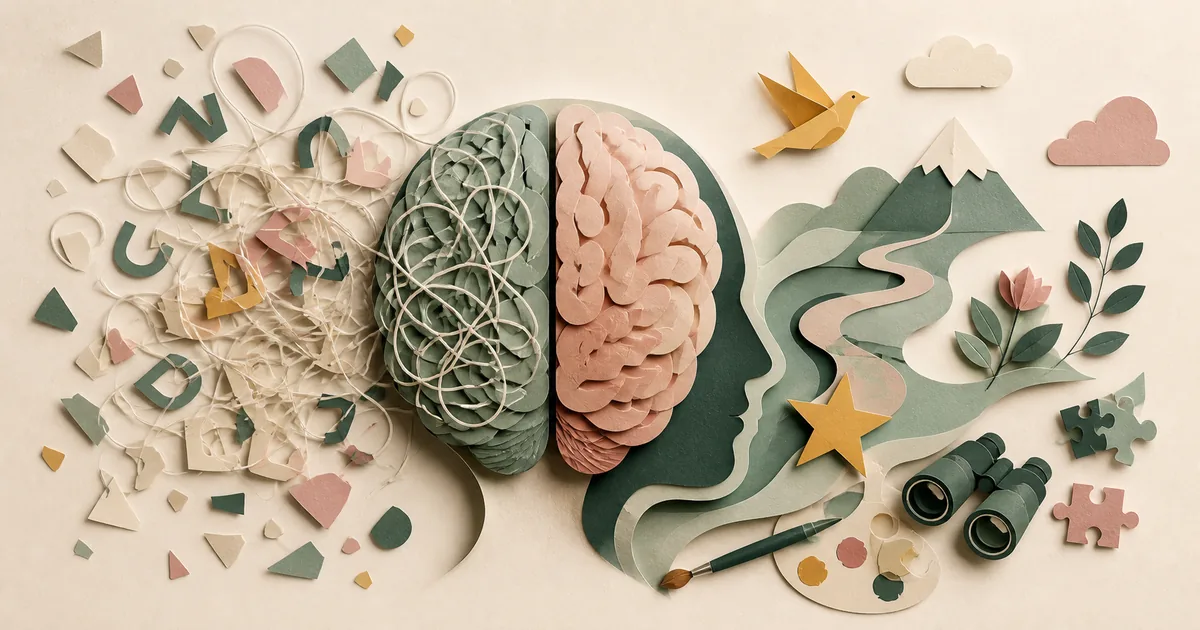 Illustration om: Sådan fungerer den ordblinde hjerne