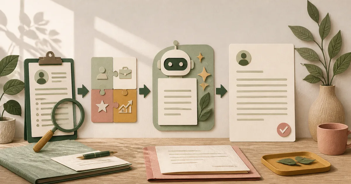 Illustration om: Skriv en overbevisende jobansøgning med AI: Trin-for-trin guide