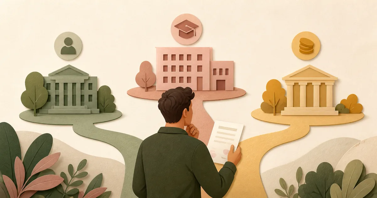 Illustration om: Brev om at betale SU tilbage: tre myndigheder — og hvem der ejer hvad